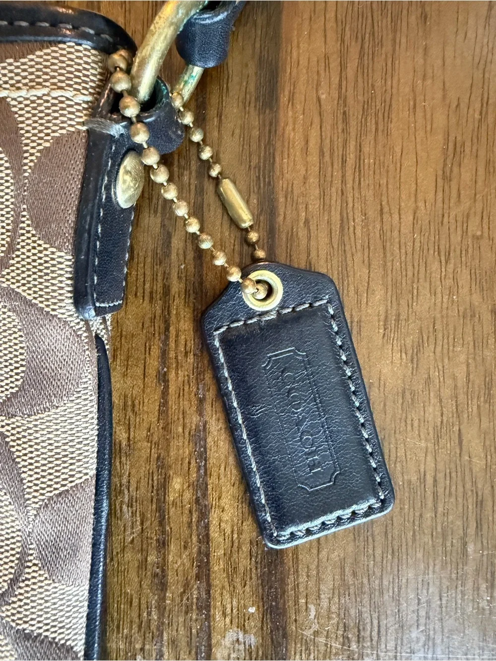 Vintage Coach Brown Monogram Crossbody Bag Y2K